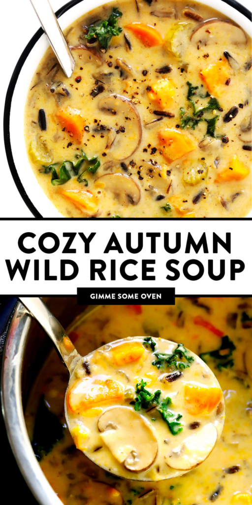 cozy autumn wild rice soup