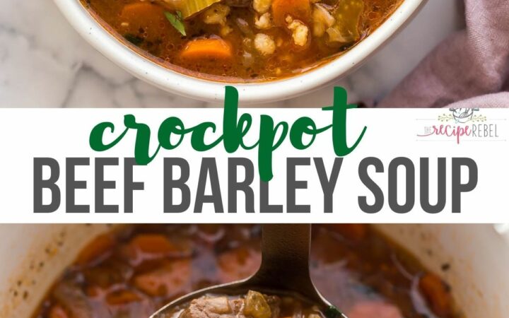 slow cooker beef barley soup