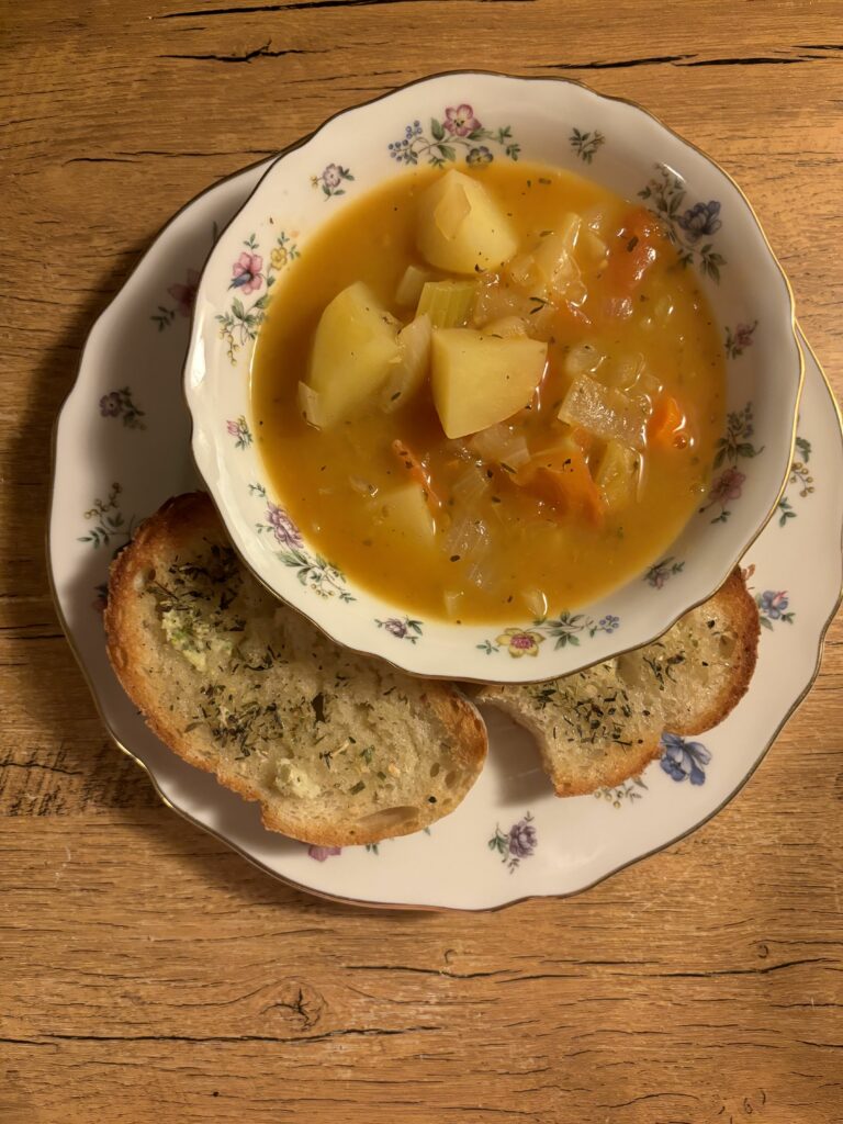 roasted tomato soup with sourdough bread