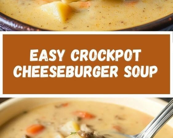 easy crockpot cheeseburger soup